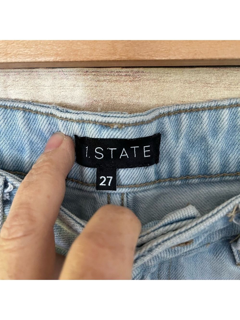 1. State Essentials Corsica Light Wash Distressed Designer Jeans Womens 27 - Picture 11 of 11